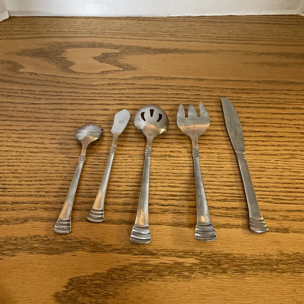 Hampton Silversmiths HSV131 Stainless Serving‎ Set Of 5